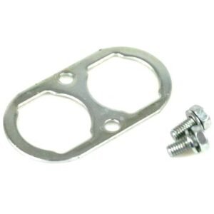 MED placa con tornillos para riel de inyección de 2 cilindros