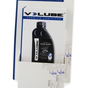 V-LUBE set de volantes para cliente final - exhibidor de cartón + volantes (alemán)