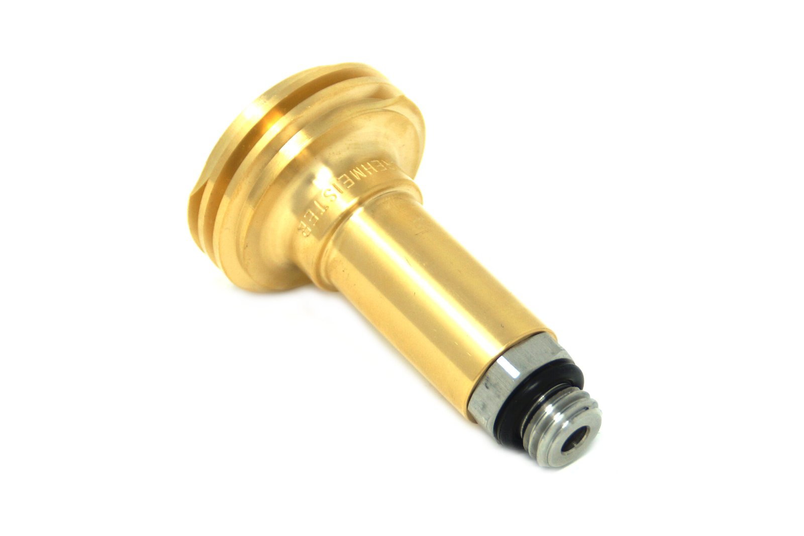 DREHMEISTER adaptador de boquilla de suministro ACME M14 de latón con conexión de acero inoxidable, L=67mm