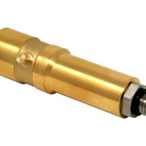 DREHMEISTER adaptador de boquilla de suministro Bayoneta M12 latón con conexión de acero inoxidable, L=103,5 mm