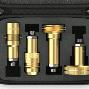 DREHMEISTER kit de adaptadores en valija para cilindros de gas (M10/largo/reforzado)